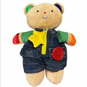 Melissa & Doug K's Kids Teddy Bear Plush Learn To Dress Doll Zipper & More